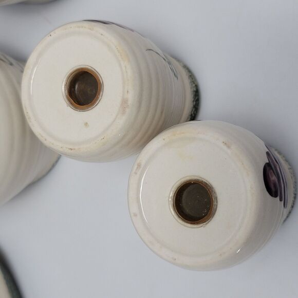 Alco Grapes 5 pc Ceramic Accessory Set Sugar Bowl Creamer Salt & Pepper Napkin - Picture 10 of 14